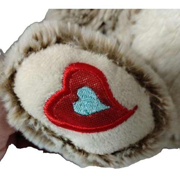 Plush Puppy Dog Stuffed Animal Toy with Heart‎ Paw Design & Red Love Ribbon 2014 - Picture 5 of 10